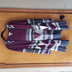 Mudd Bohemian Cardigan with Hood